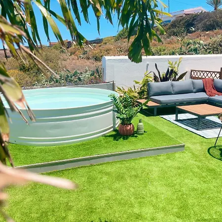 Casa Con Piscina Y Jardin Con Vistas Al Mar Puerto de la Madera Exterior photo